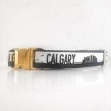 The Calgary collar in black and white by Canadian dog accessories designer Bone and Bred